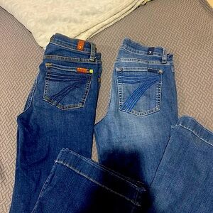 Two pairs of size 26 seven for all mankind.